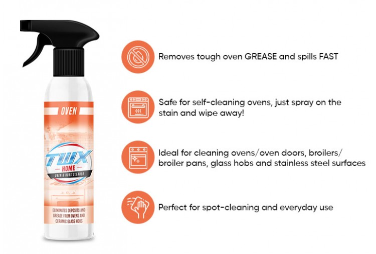 TWX® Home Oven - Fume Free Cleaner for Oven and Hobs 300 ml TWX® Home Oven - Fume Free Cleaner for Oven and Hobs 300 ml